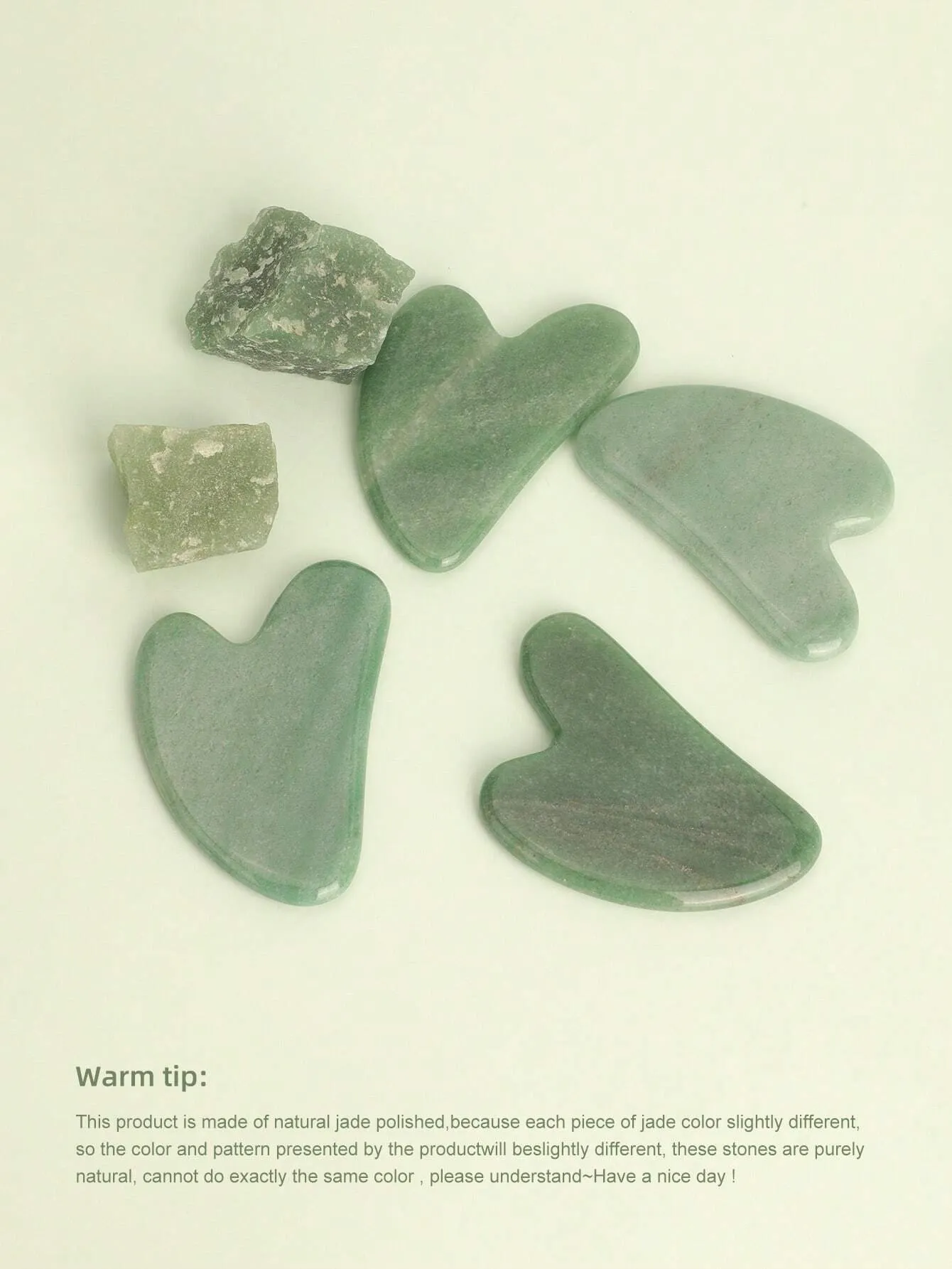 1pc Heart Design Gua Sha Board Natural Jade Facial Massager Tools For Skin Lifting And Reduce Puffiness Wrinkle Skin Care Tools