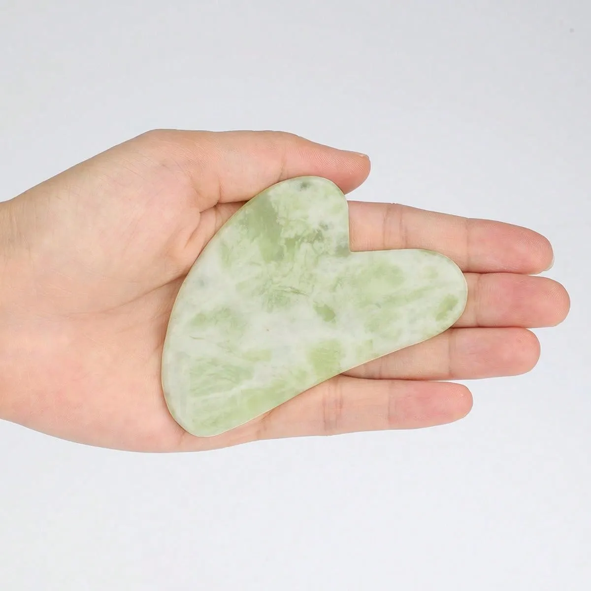 1pc Heart Design Gua Sha Board Natural Jade Facial Massager Tools For Skin Lifting And Reduce Puffiness Wrinkle Skin Care Tools