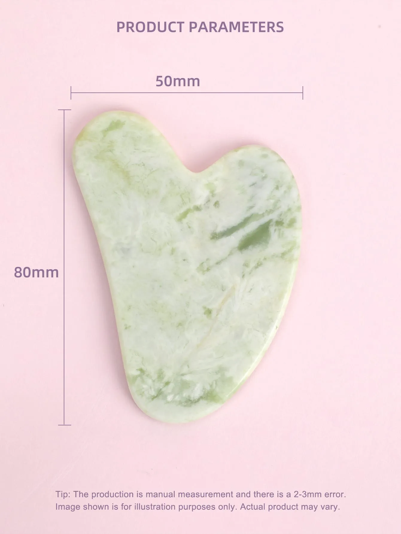 1pc Heart Design Gua Sha Board Natural Jade Facial Massager Tools For Skin Lifting And Reduce Puffiness Wrinkle Skin Care Tools