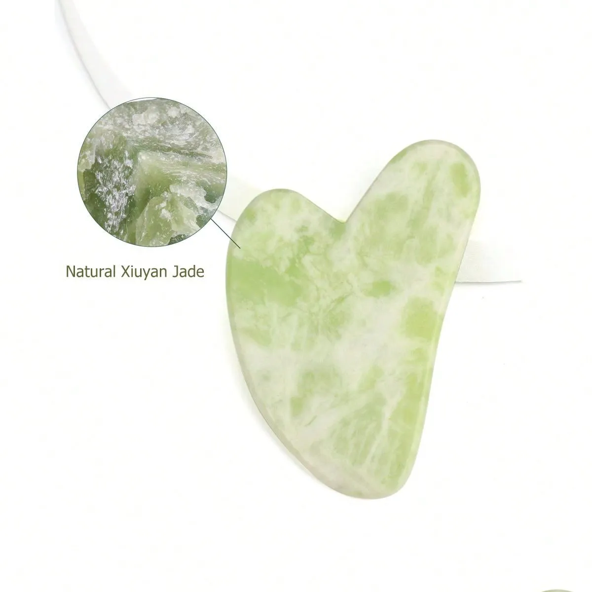 1pc Heart Design Gua Sha Board Natural Jade Facial Massager Tools For Skin Lifting And Reduce Puffiness Wrinkle Skin Care Tools