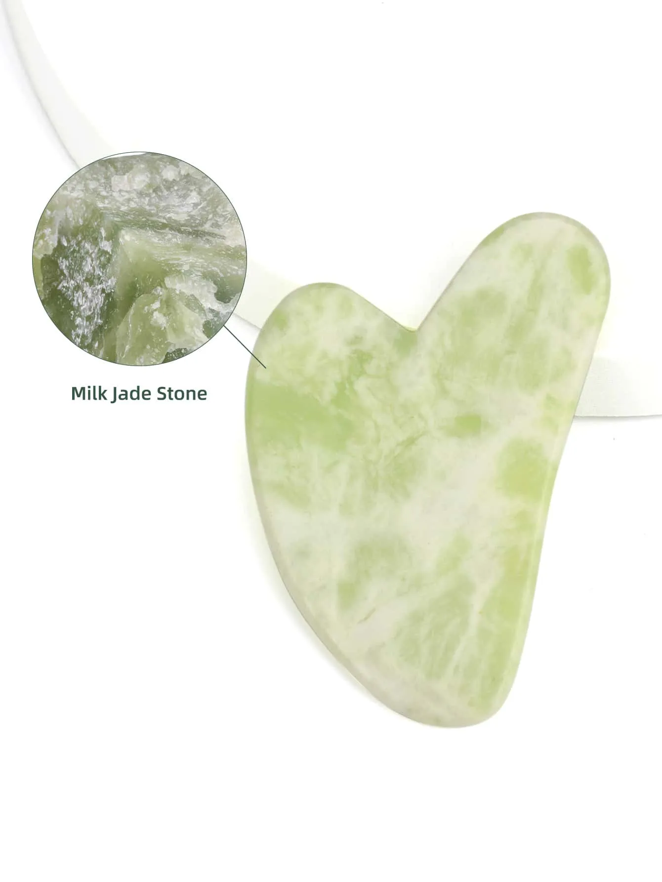 1pc Heart Design Gua Sha Board Natural Jade Facial Massager Tools For Skin Lifting And Reduce Puffiness Wrinkle Skin Care Tools