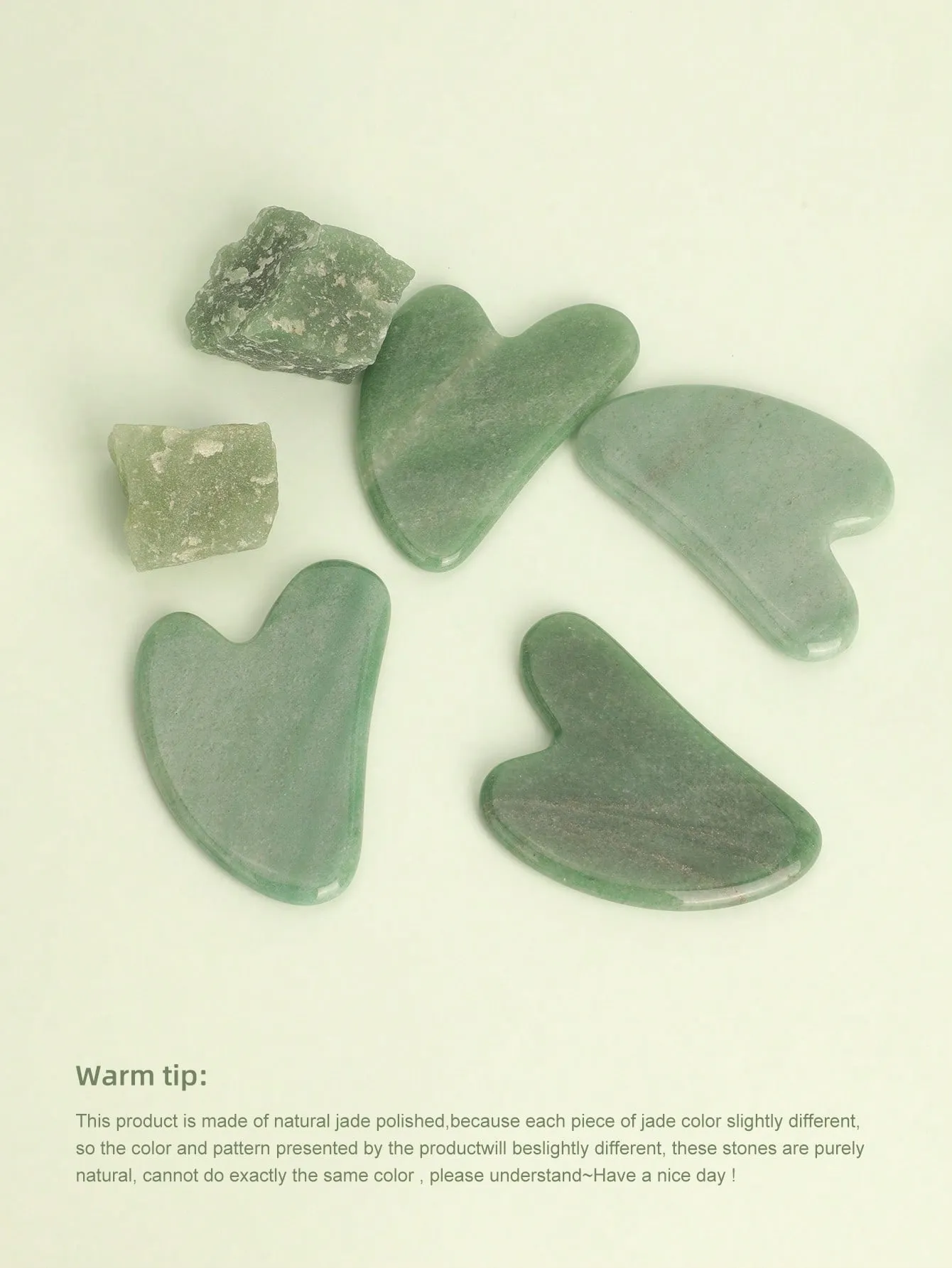 1pc Heart Design Gua Sha Board Natural Jade Facial Massager Tools For Skin Lifting And Reduce Puffiness Wrinkle Skin Care Tools