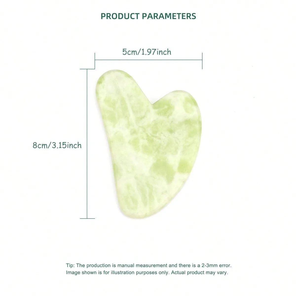 1pc Heart Design Gua Sha Board Natural Jade Facial Massager Tools For Skin Lifting And Reduce Puffiness Wrinkle Skin Care Tools
