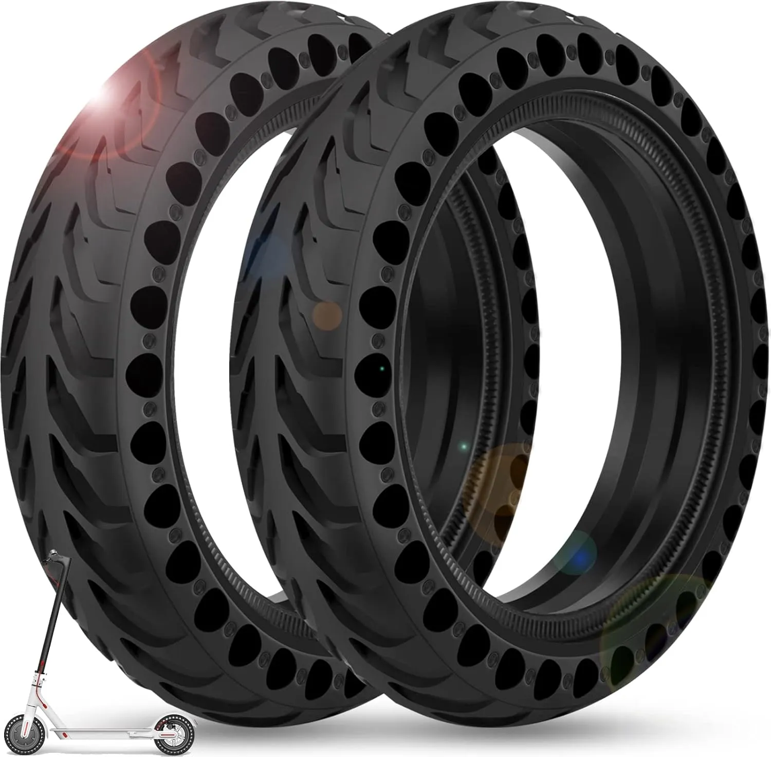 BANGTING 2PCS 8.5x2 inches Solid Tires for Electric Scooter, 8 1/2 x2 Tire for Gotrax GXL V2 / XR/APEX, 50/75-6.1 Tire Replacement for Xiaomi Pro 2 / M365 / 1S and All 8.5'' Scooter Tires