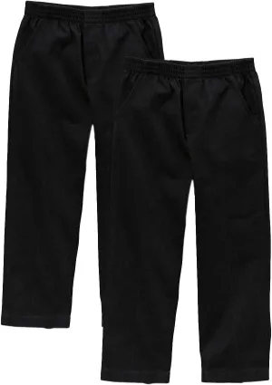 Boy's Uniform All Elastic Waist Pull-on Twill Pants BU03 CG04 JG05
