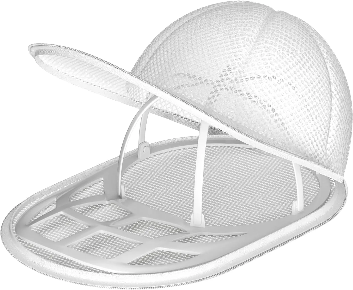 LONGD Baseball Cap Washer Cage - Sturdy Frame Laundry Protector for Adult/Kids Hats, Machine Safe Cleaner (1-Pack)