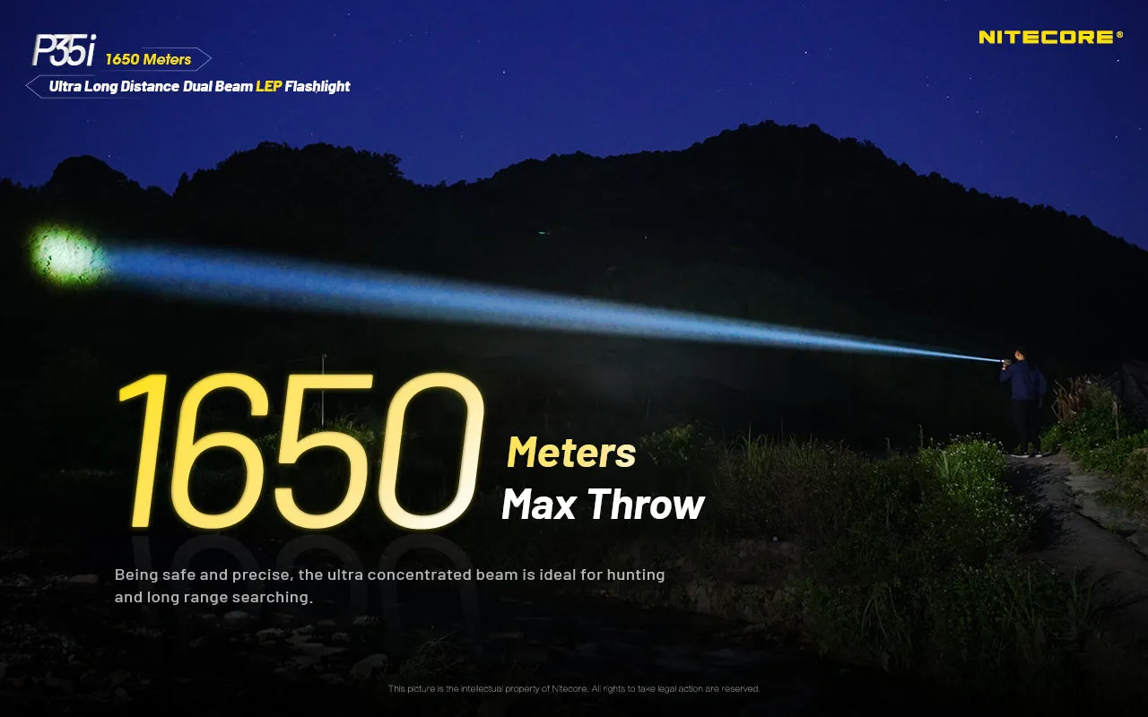 Nitecore P35i Flashlight | Ultra Long Distance Dual Beam LEP