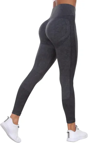 NORMOV Seamless Workout Butt Lifting Leggings - Booty Scrunch Gym Leggings for Women