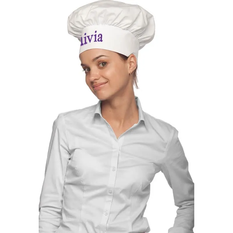 Personalized Embroidered Add A Name Chef Hat - Adults & Kids Sizes - 12 Popular Colors - Great Gift Kelly Green