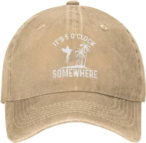 Philysonic 5 Oclock Somewhere Hat It is 5 Oclock Somewhere Hat Women Baseball Hat Cool Hats