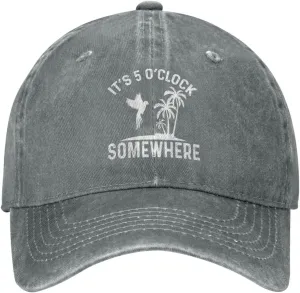 Philysonic 5 Oclock Somewhere Hat It is 5 Oclock Somewhere Hat Women Baseball Hat Cool Hats