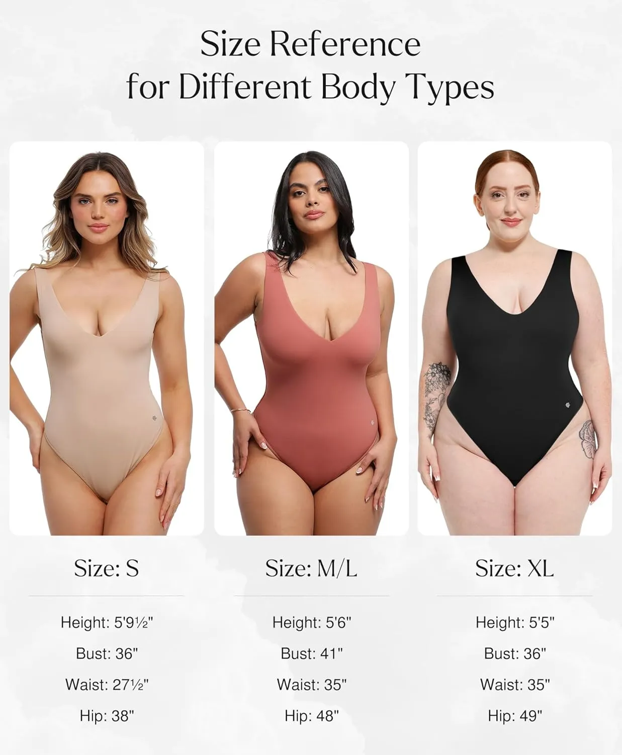 Popilush Body Suits for Women - Going Out Tank Tops - Plunge Deep V Neck Backless Sleeveless Tummy Control Shapewear Bodysuit