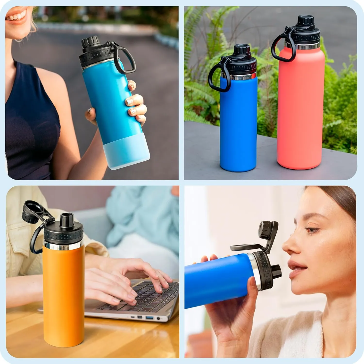 Replacement Spout Lid for Hydro Flask Wide Mouth Bottles (12/16/18/22/32/40/64oz)  2.28" Leak-Proof Sports Cap Accessory, Secure Fit