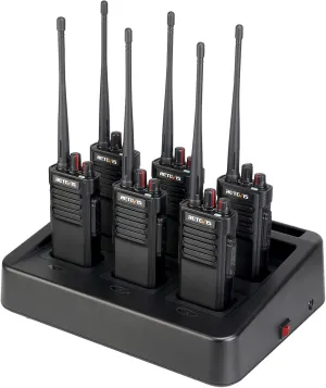 Retevis RT29 Walkie Talkies Long Range, High Power 2 Way Radios, 700,000 sq. ft/50 Floor, Heavy Duty Prodessional Two Way Radios, for Construction School Works(6 Pack)