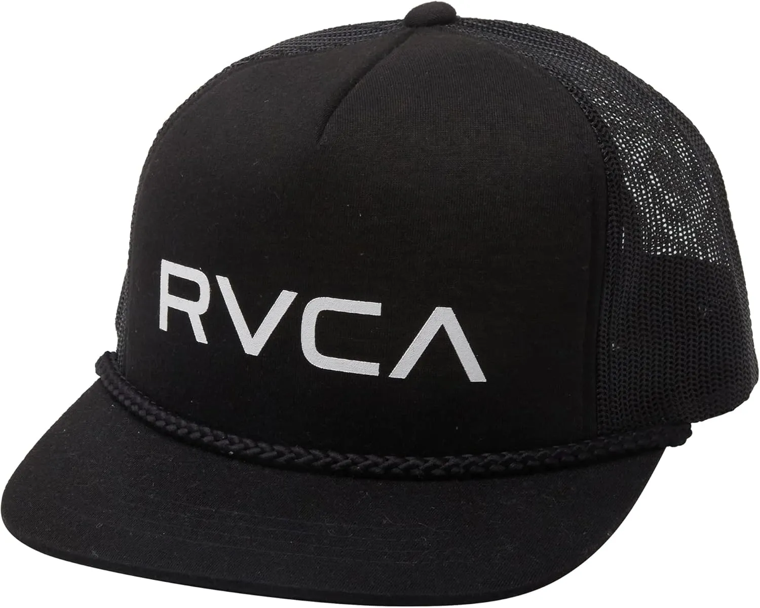 RVCA Men's Trucker Hat, Structured Hat with Stretch Mesh Back, Adjustable Snapback Closure
