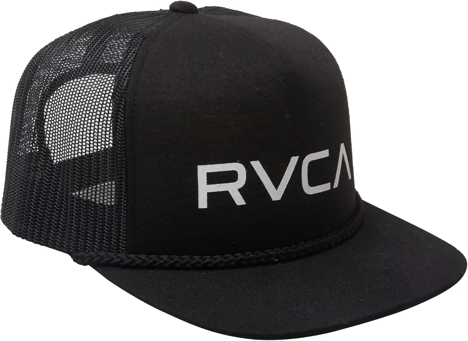 RVCA Men's Trucker Hat, Structured Hat with Stretch Mesh Back, Adjustable Snapback Closure