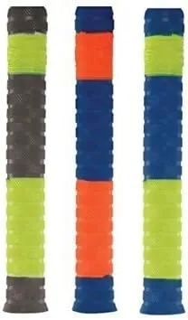 SG Multicolor Cushioned Cricket Bat Grips, 63.5mm - 70mm, 3 Pack