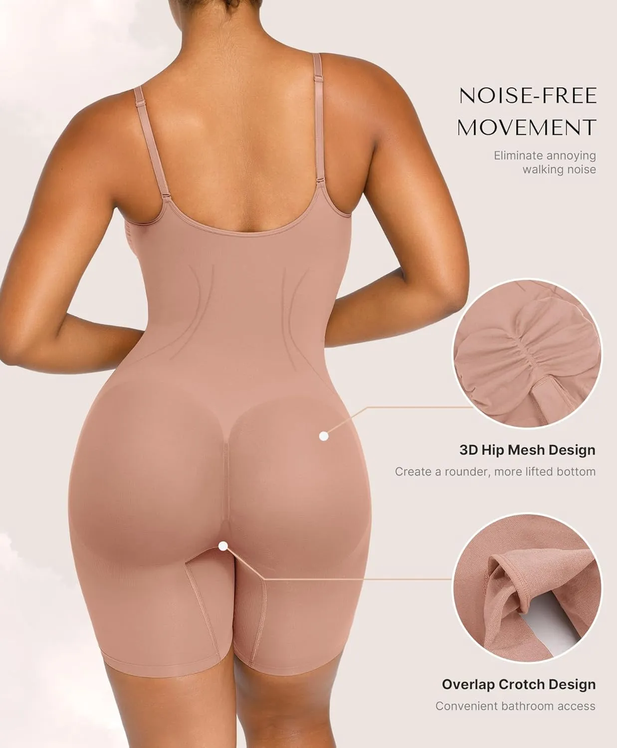 SHAPELLX Shapewear for Women Tummy Control Compression Seamless Body Shaper Slimming Bodysuit Top Thigh Slim Butt Lift