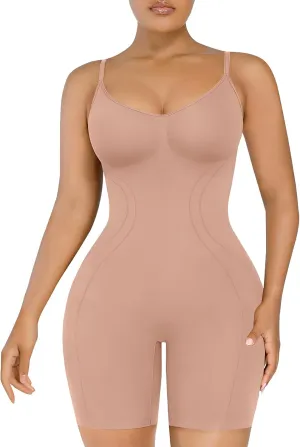 SHAPELLX Shapewear for Women Tummy Control Compression Seamless Body Shaper Slimming Bodysuit Top Thigh Slim Butt Lift