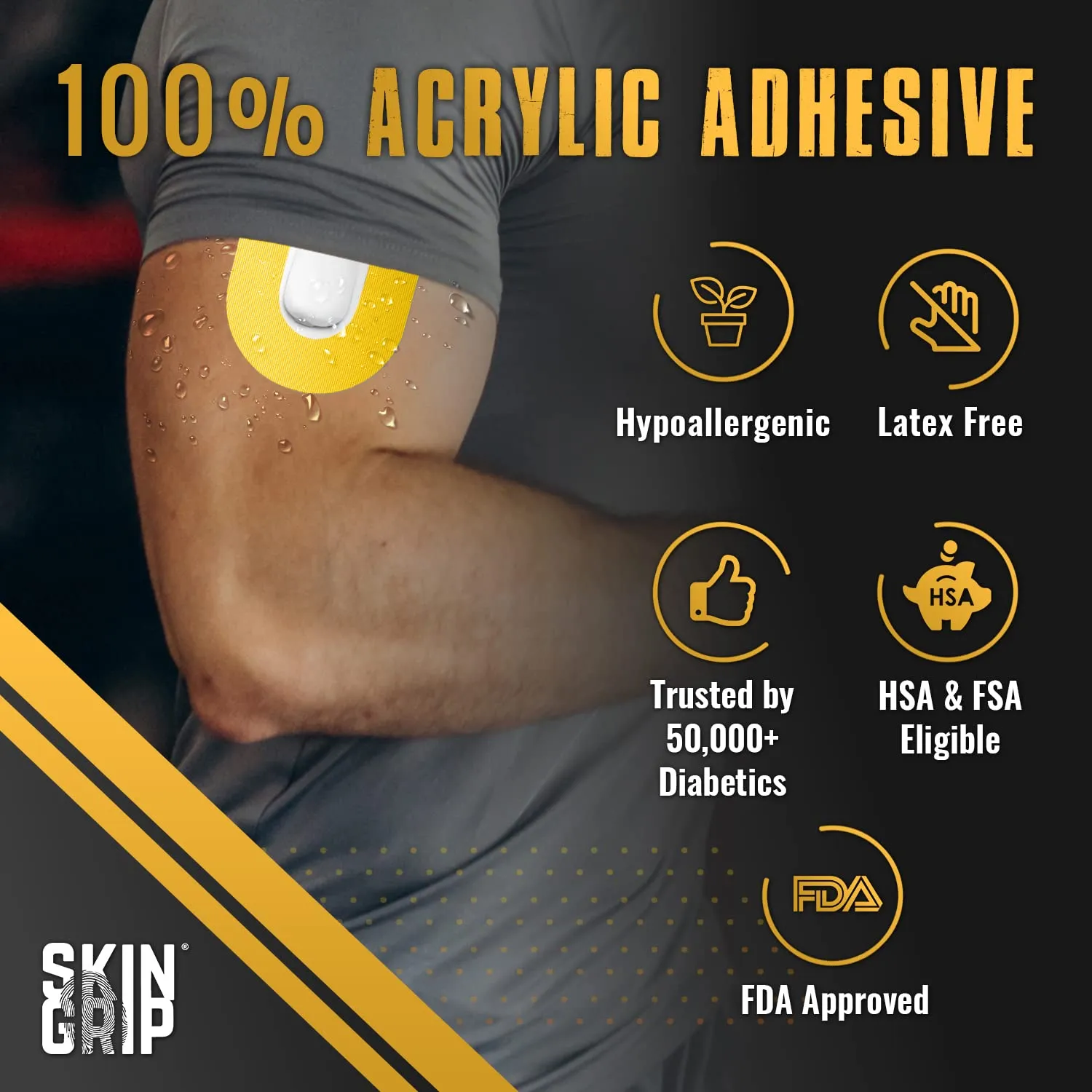 Skin Grip Insulet Omnipod 5 Adhesive Patches Waterproof & Sweatproof (Also Fits Omni pod Dash), Pre-Cut Medical Tape, Ultimate Insulin Pump Protection, Diabetic Sensor Covers, 20-Pack, Pastel
