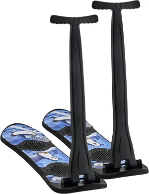 Superio 2 Pack Kids Snow Scooter, Ski Scooter, Snowboard, Snow Sled, Sledge Folding Sliding Ski Snowboard with Grip Handle