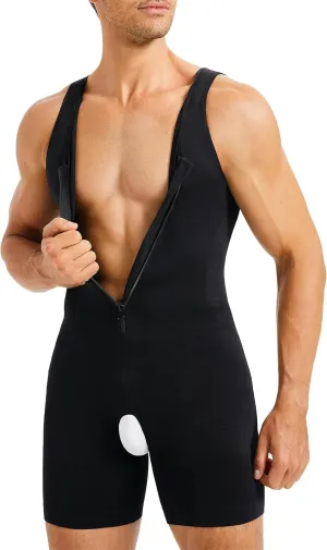 TAILONG Mens Bodysuit Shapewear for Tummy Control Gynecomastia Compression Shirts Full Body Shapewear Fajas Para Hombres