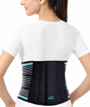 TYNOR Back Support Belt Adjustable Back Brace for Lower Back Pain,Breathable Lumbar Support Belt for Men & Women, Lower Back Brace for Herniated Disc, Sciatica & Heavy Lifting (Medium, Classic Black)