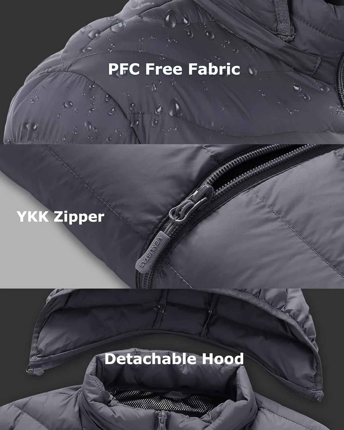 Venustas Unisex Dual-Control Heated Jacket, Water-resistant Heated Coat for Women and Men with Battery Included