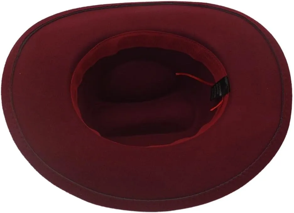 Western Cowboy Hat for Men Women Felt Wide Brim Classic Outdoor Fedora Hats, Cowboy Cowgirl Hats with Belt Buckle
